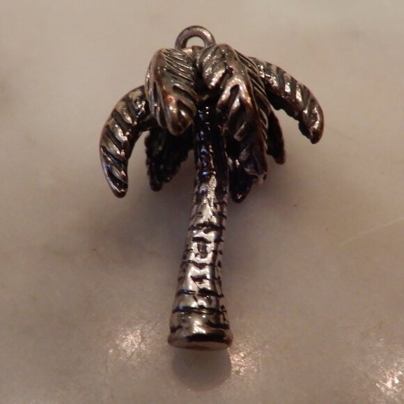 Kabana 925 Silver Palm Tree Pendant/Charm - Picture 1 of 3